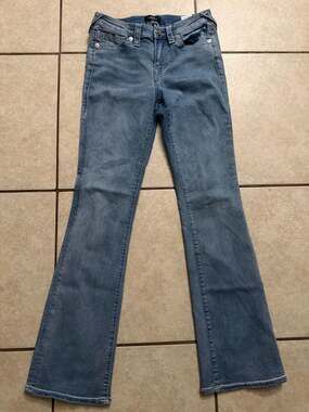 True Religion Becca Mid Rise Bootcut Jeans Size 27 Blue
